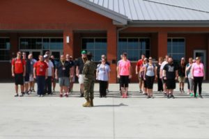  Educators practice close order drill during the Educators’ Workshop at Marine Corps Recruit Training Depot Parris Island. (Photo by Cpl. Brandon Thomas)