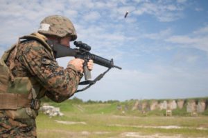 Recruit on Rifle Range