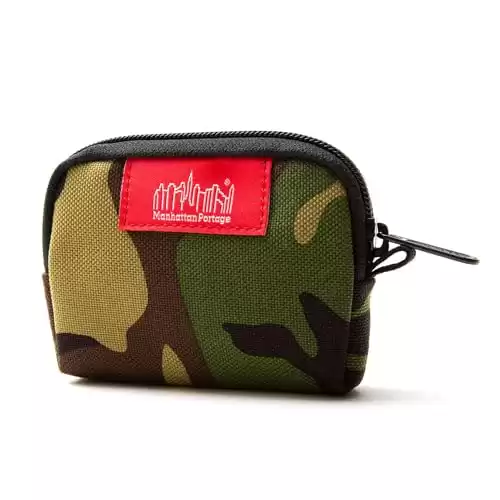 Manhattan Portage Coin Purse With Zipper Closure Pouch Eclectic Colors Credit Card ID Card Jewelry Keys Water Resistant Gift 1000D CORDURA® Everyday Carry (Camoflauge)